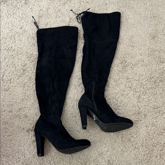 Elegant Black Knee-High Women's Boots - Picture 1 of 2